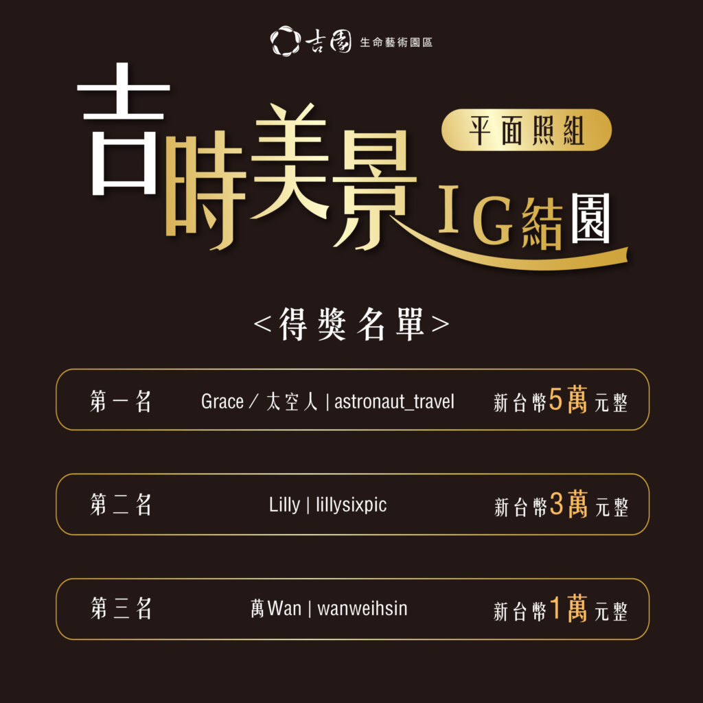 得獎公告 平面照組